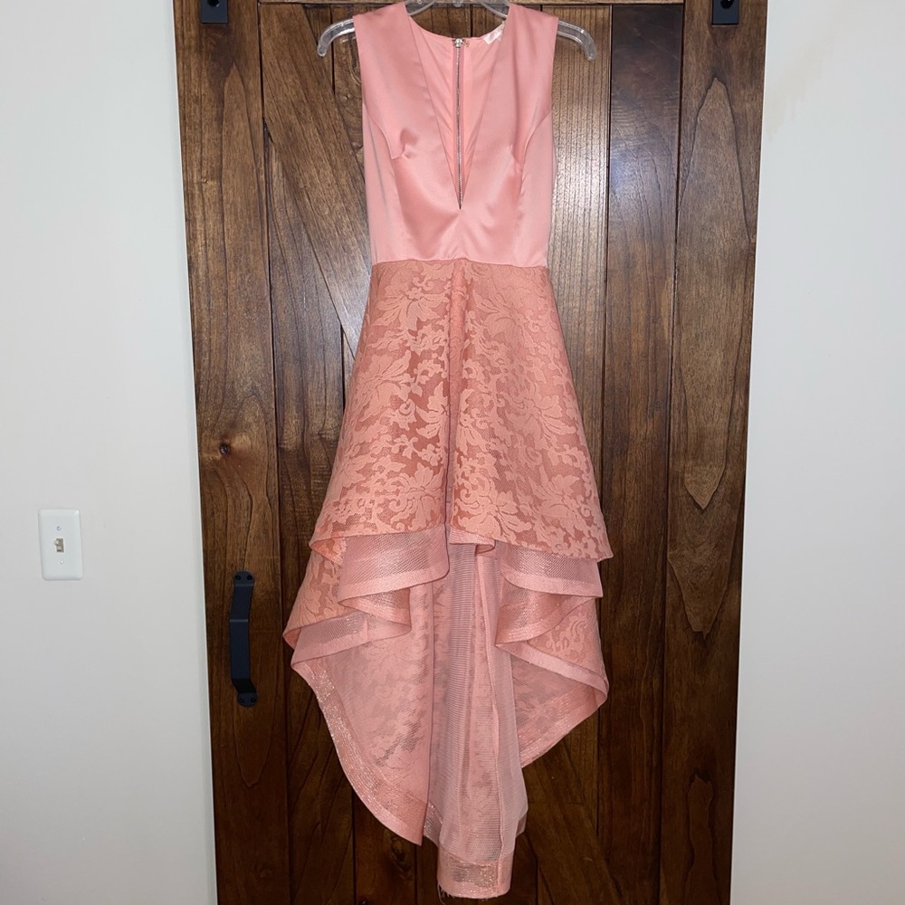 Peach Hi Lo Cocktail Dress-Akira- worn ONCE